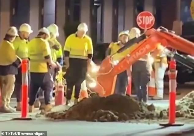 Aussies are frustrated as road workers are 'sitting around' while being paid high wages (see video of the workers posted on social media)