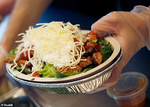 America has always been known for its large portion sizes, but with inflation tight and the ongoing battle against obesity - with the US in the top 20 countries in the world - some restaurants are cutting back on meals, such as Chipotle (pictured)