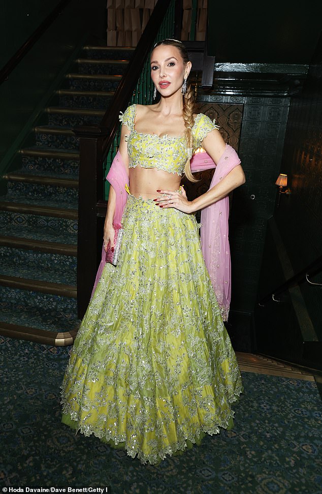 Sophie Hermann turned heads when she attended By Rotation's fifth birthday party celebrating Diwali in London on Tuesday evening