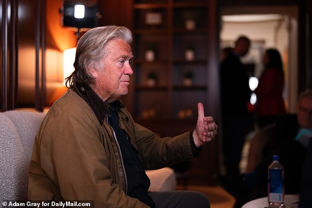 Steve Bannon gave his advice to his former boss Donald Trump on how to win the election during an exclusive interview with DailyMail.com