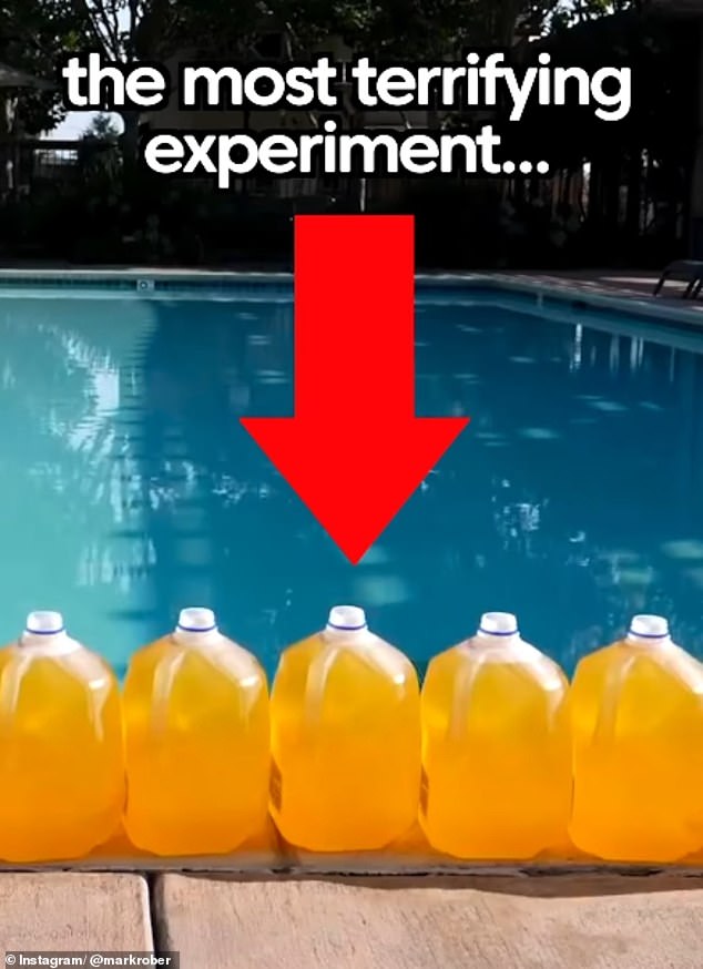 Former NASA and Apple engineer Mark Rober has confirmed the stomach-churning truth of why swimming pools stink in what he calls 'the most terrifying experiment' he's ever done