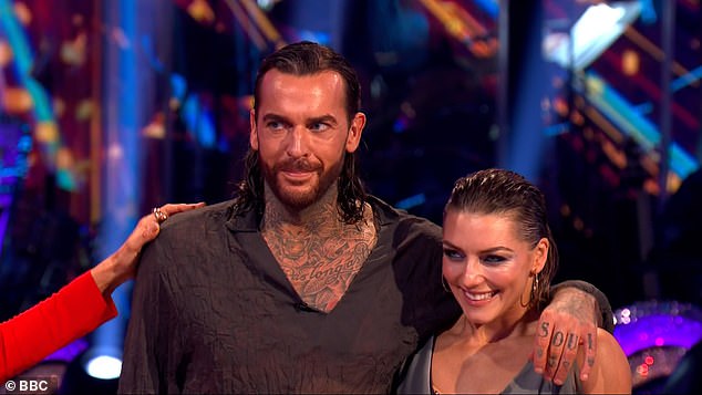 Strictly Come Dancing fans were left baffled after spotting a strange 'wardrobe blunder' in Saturday's episode (Pete Wicks pictured with professional partner Jowita Przystal)