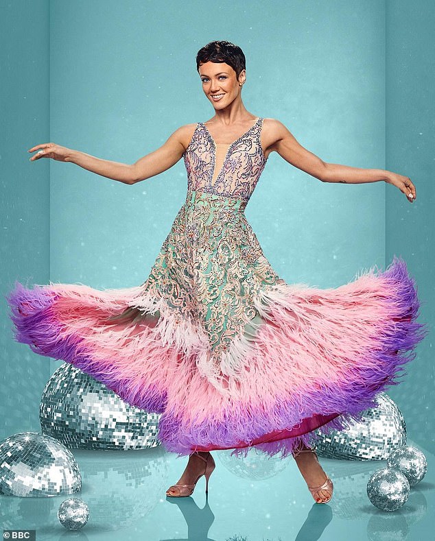 Strictly Come Dancing has been condemned by an animal rights charity over its cruel use of real feathers in this year's glitzy costumes (Lauren Oakley pictured)