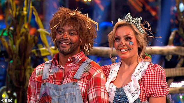 Strictly Come Dancing star JB Gill was forced to perform solo for Sunday night's results show after his partner Amy Dowden was rushed to hospital on Saturday evening (pictured during Saturday night's show)