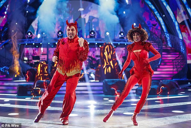 Strictly Come Dancing viewers claim Wynne Evans 'missed' for most of Saturday's Halloween special as he laughed off controversy by dressing up as the devil