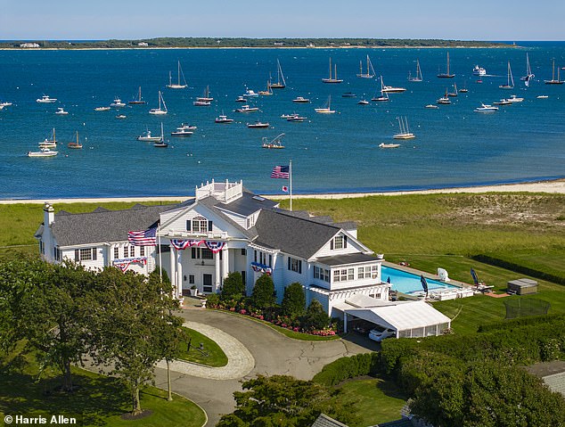 The nearly 5,000-square-foot mansion in Hyannis Port, Massachusetts has been a poignant backdrop to its highly recognizable neighbors, as it borders the legendary Kennedy family compound.