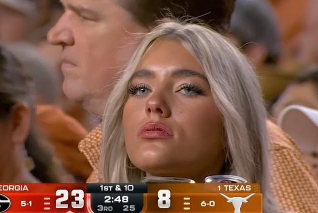 A beautiful college football fan went viral during Saturday's game between Georgia and Texas