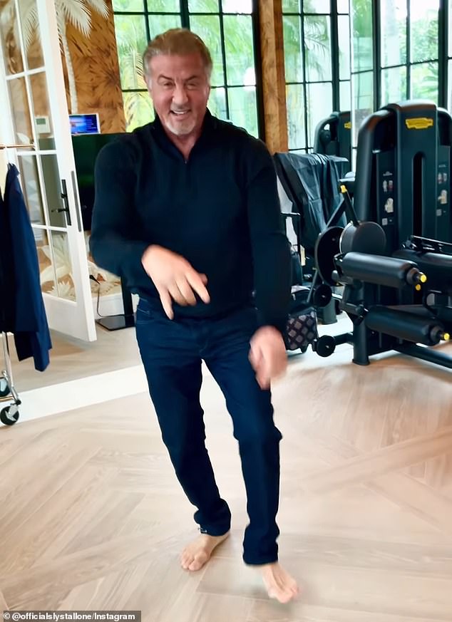 Sylvester Stallone, 78, revealed a hidden talent in a fun new music video on social media: dancing