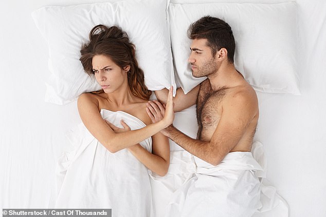 Bad habits like poor dental hygiene or an obsession with social media can undermine your sex life (stock image)