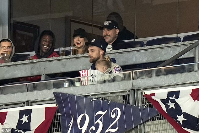 Taylor Swift and Travis Kelce arrive at Yankee Stadium to watch New York play his beloved Cleveland Guardians