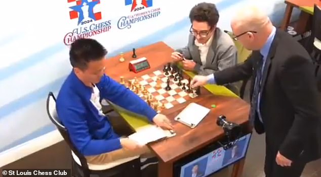 Christopher Yoo (left) was arrested after a violent incident during the US Chess Championships