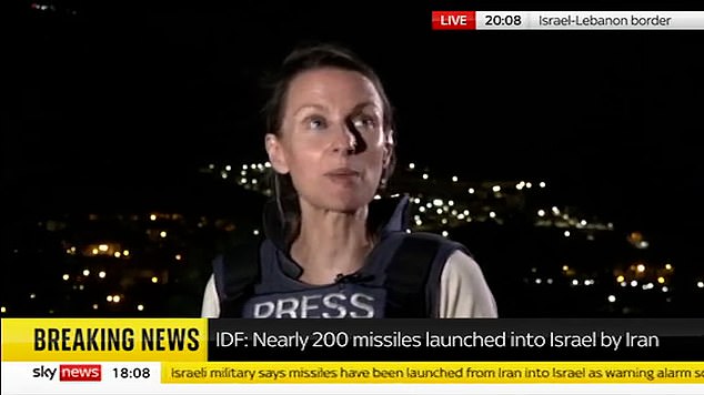 Terrifying moment Sky News correspondent runs for cover as Iran