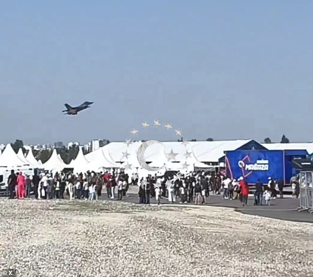 This is the heartbreaking moment a fighter plane appears to lose control and flies straight into crowds at a Turkish air show