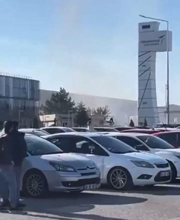 Video footage from the scene showed a plume of smoke rising after explosions were reportedly heard