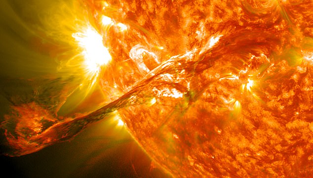 Solar flares can cause coronal mass ejections (CMEs). A CME is currently hurtling towards our planet at almost 1,300 kilometers per second