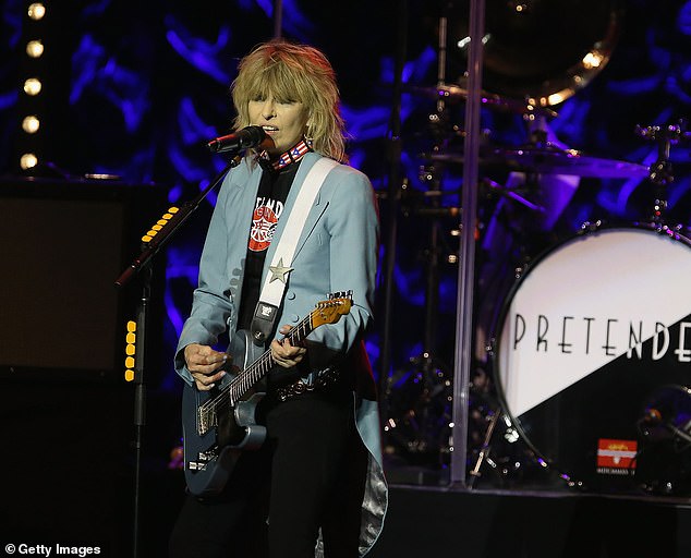 Chrissie Hynde (pictured in 2018) has caused widespread anger by revealing that concertgoers will be kicked out of the front row if they attend her band's shows more than once