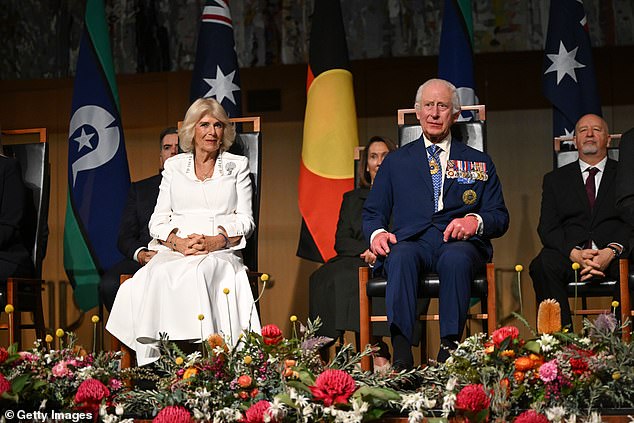 King Charles and Queen Camilla at the parliamentary reception where the wines were served