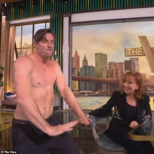 Joy Behar was quite nervous during Friday's episode of The View when she got a rather raunchy surprise in the form of a male stripper