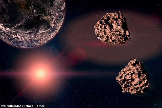 It is known that the reign of the dinosaurs came to an end when a giant asteroid hit Earth 66 million years ago. But a new study suggests this massive asteroid wasn't the only one (stock image)