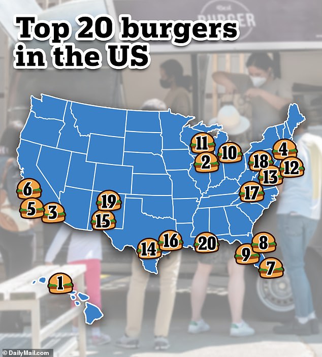 Yelp has compiled a ranking of the best burgers in the United States