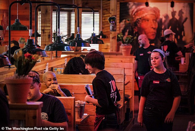 A busy Texas Roadhouse restaurant