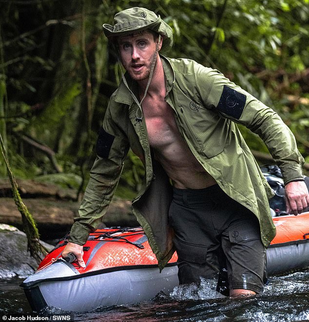 Ash Dykes, 33, battled illness and hallucinations to end his epic 37-day journey by reaching the mouth of the Coppename River in Suriname, South America