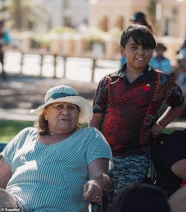 Riley (above with his grandmother Florence) is orphaned after the death of his father last month, which follows that of his mother, three brothers and his sister