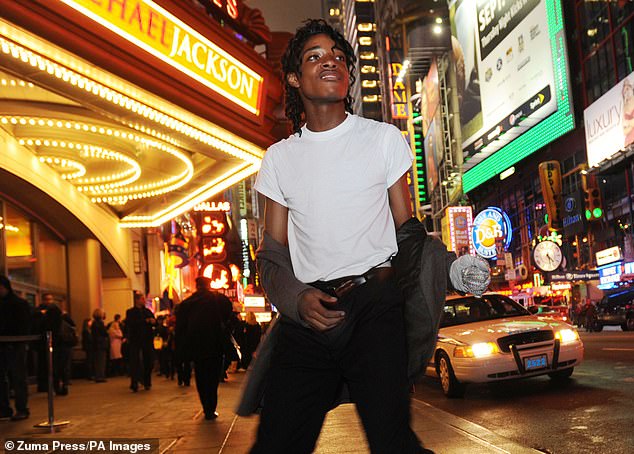 Neely was a Michael Jackson impersonator who was well known and recognized in Times Square (pictured in 2009)