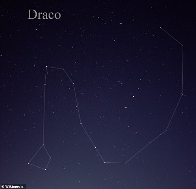 The Draconid Rain gets its name from the fact that they appear to come from the direction of the constellation Draco the Dragon