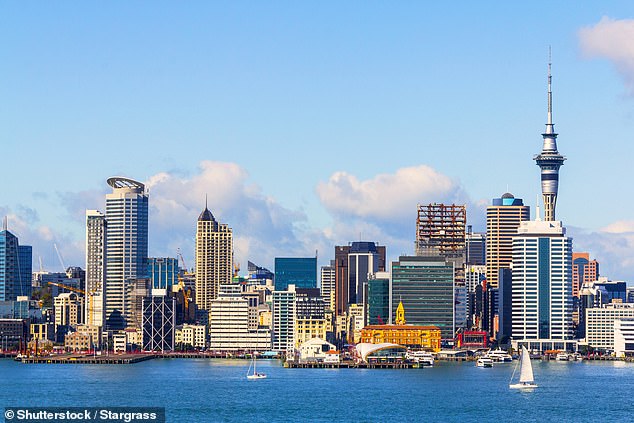 The Reserve Bank of New Zealand cut rates by another 50 basis points on Wednesday - just weeks after the US Federal Reserve also cut rates by half a percentage point (pictured shows Auckland)