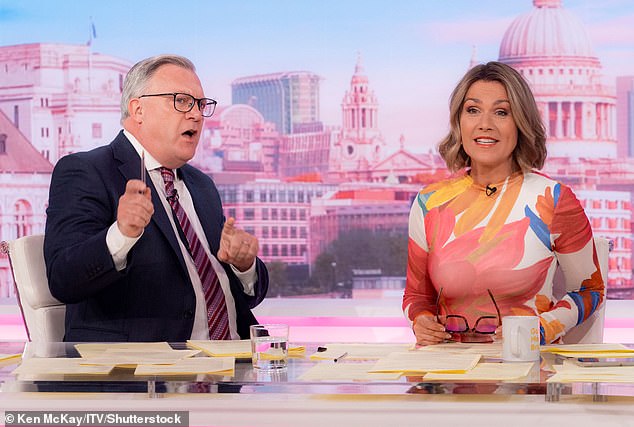 Former Labor MP and TV personality Ed Balls was noticeably absent from the Good Morning Britain sofa alongside Susanna Reid