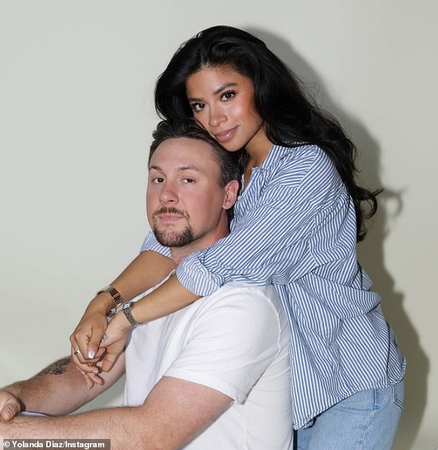 Influencer Yolanda Diaz (right) posted a cryptic video with her husband Zach Nichols (left) on Wednesday that concerned fans as the video hinted at something tragic unfolding