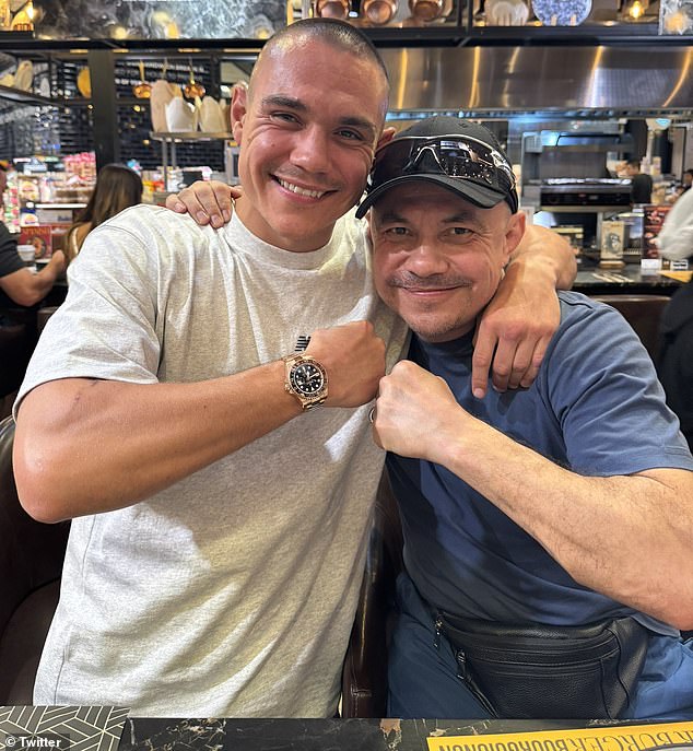 Tim Tszyu has revealed what effect his father Kostya's most devastating defeat had on the family (father and son are pictured together)