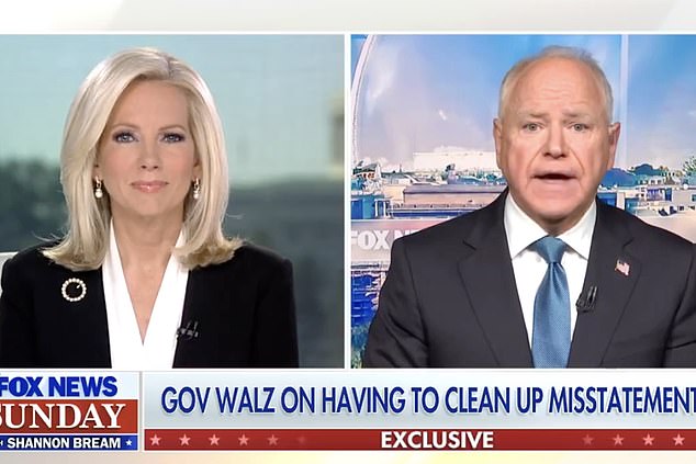 Tim Walz says 'I don't think people care' when confronted with history of misstatements on Fox News