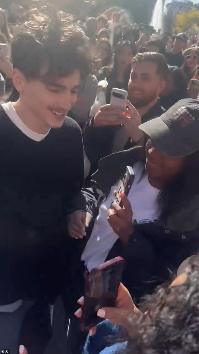 Timothee Chalamet has caused chaos in New York by entering his own lookalike contest