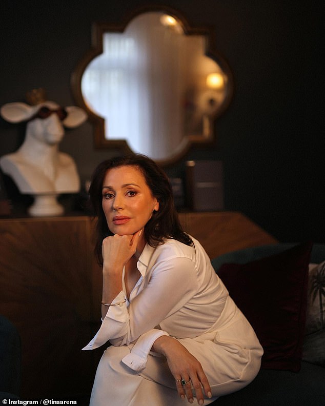 Tina Arena (pictured) has revealed that her teenage son is no longer living with her. The 56-year-old says her 18-year-old, Gabriel, left Australian permanently in response to Victoria's harsh lockdown laws during the height of the Covid pandemic