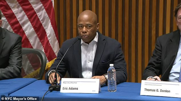 Mayor Eric Adams spoke at a news conference Saturday and was asked about preparing for Trump's blockbuster Sunday rally at Madison Square Garden