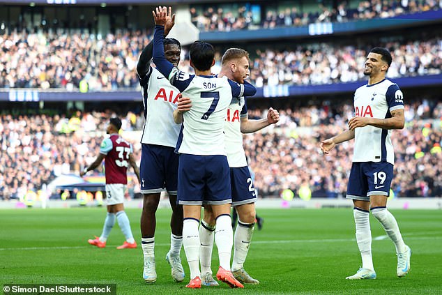 Tottenham defeated West Ham to return to victory at the Tottenham Hotspur Stadium