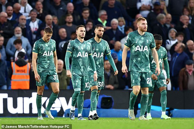 Tottenham extended an unwanted record when they lost 3-2 to Brighton on Sunday