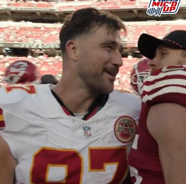 Travis Kelce spoke with rival tight end George Kittle after the 49ers-Chiefs game on Sunday