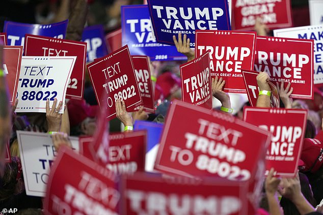 Trump supporters cheered him on at a rally on Wednesday