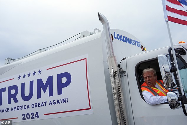 Donald Trump duped President Joe Biden and Kamala Harris by driving a garbage truck to his rally in Wisconsin