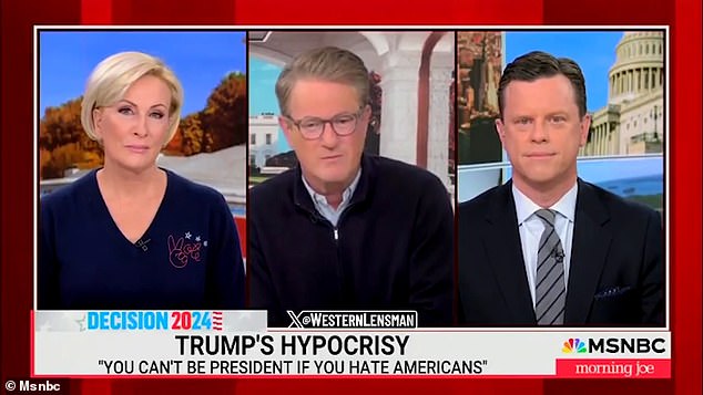 The co-hosts of MSNBC's Morning Joe entered crisis over back-and-forth over 'garbage' comments