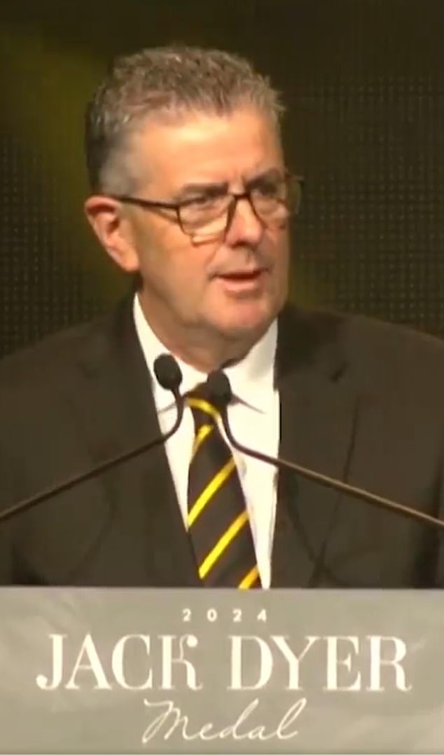 Two of the AFL's biggest stars get absolutely slammed by fans over 'disgraceful' speeches at club's awards night - as some claim Tigers fans 'should be p*****'