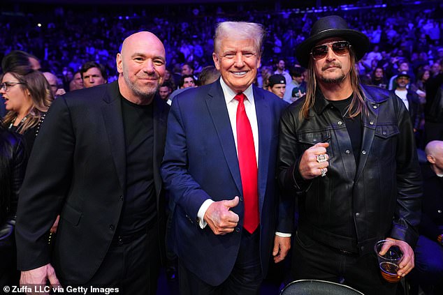 White is a staunch supporter of Trump, whom he often welcomes to UFC events