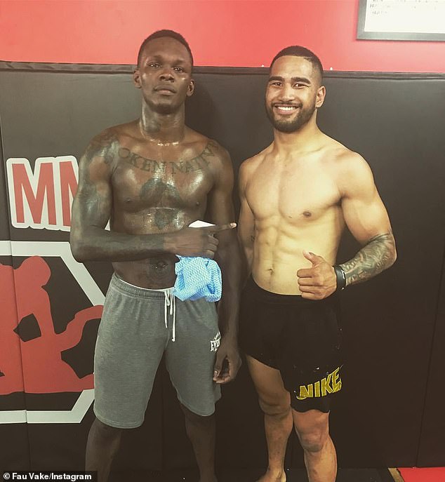 Former UFC world champion Israel Adesanya (left) has hit out at the Tongan rugby team after a man involved in an attack that led to the death of MMA fighter Fau Vake (right) was cleared of charges