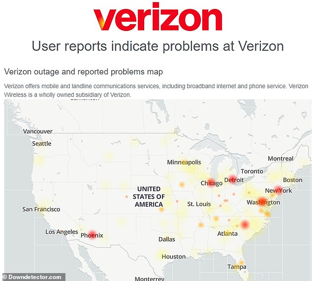 Downdector, a site that monitors online disruptions, shows that many of the problems come from the big cities