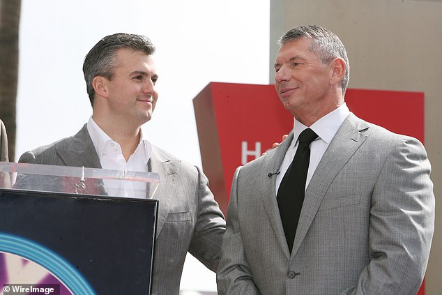 The explosive documentary surrounding Vince McMahon (right) highlights his fractured relationship with son Shane (left)