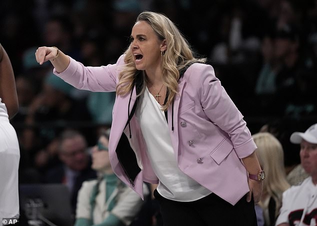 Las Vegas Aces head coach Becky Hammon was seen berating star guard Kelsey Plum