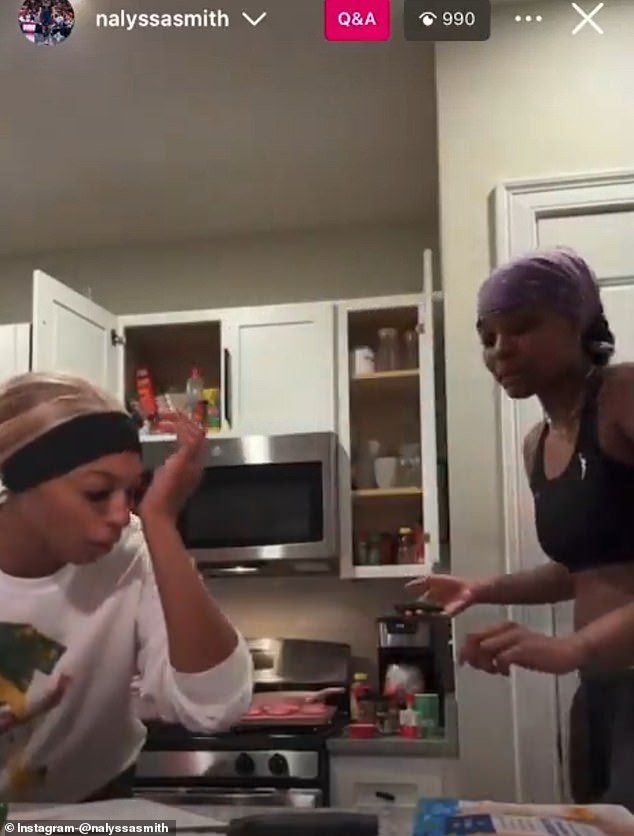 Dijonai Carrington mocked her eye poke from Caitlin Clark while streaming on Instagram